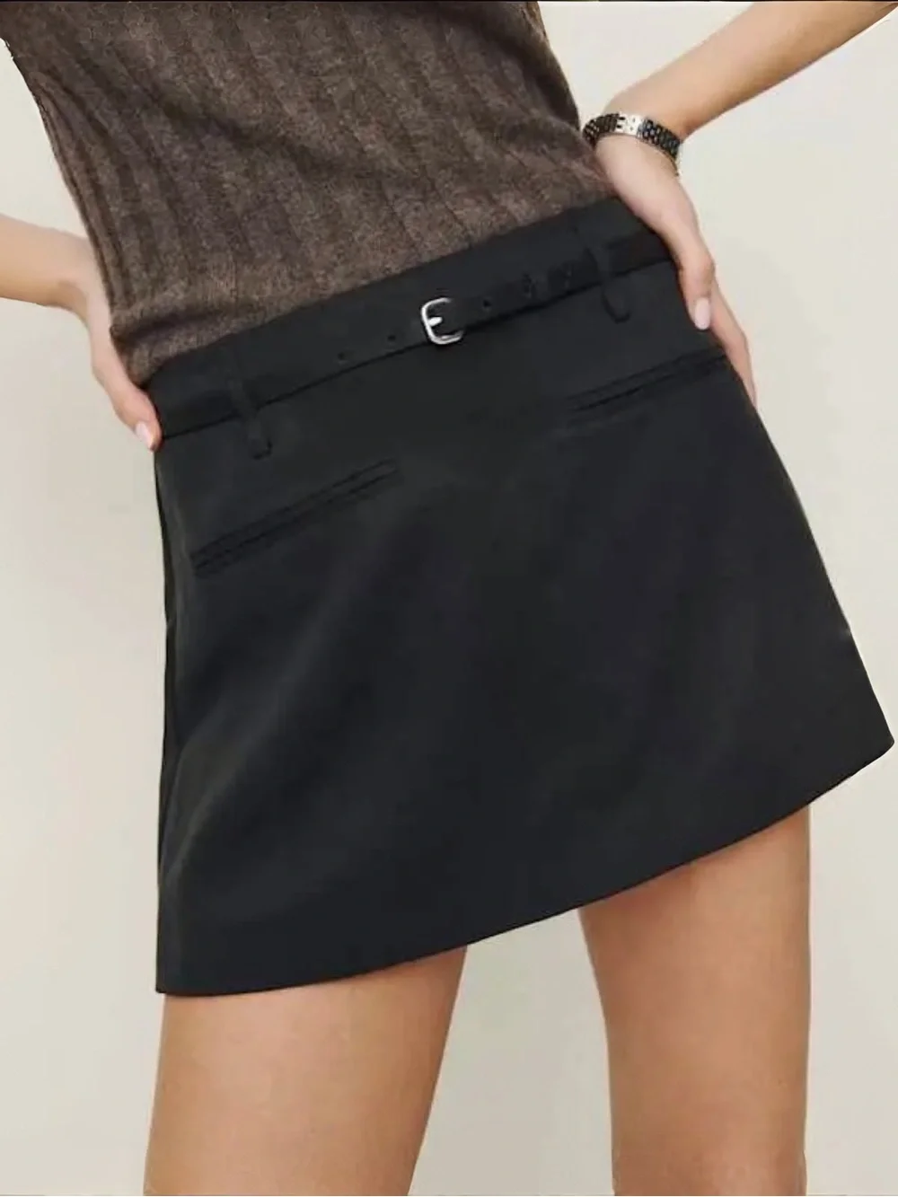 Reformation Bobbi Skort in Black Sz 8 NWT